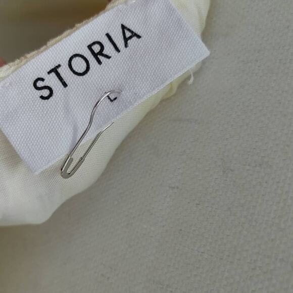 STORIA Maxi Dress Rainbow Tie Dye Spaghetti Straps Tassel Tie Lined Large NWOT - Picture 9 of 9